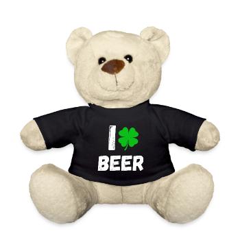 Ich liebe Bier Irland Kleeblatt St. Patrick's Day - Teddy - Schwarz - Vorne