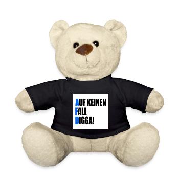 auf keinen fall digga - fuck afd - Teddy - Schwarz - Vorne