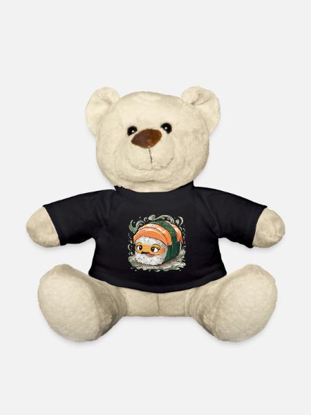 Niedliche Sushi Fisch Reis Japanisches Essen - Teddy - Schwarz