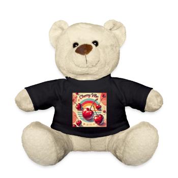 Sweet cherry vibes – nostalgic & playful - Teddy Bear - black - Front