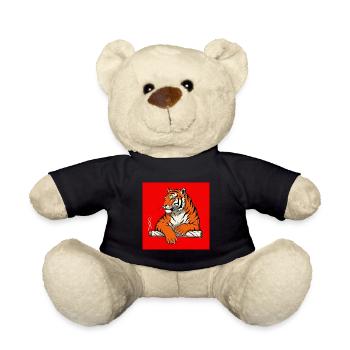 Rauchender Tiger - Comic Vibes - Teddy - Schwarz - Vorne