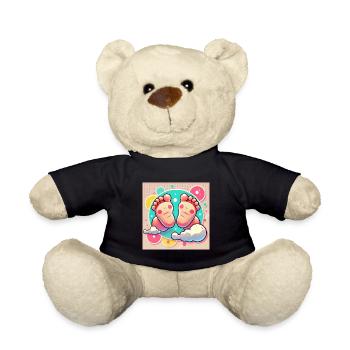 Des pieds de bébé magiques – le début de quelque chose de grand - Nounours - noir - Devant