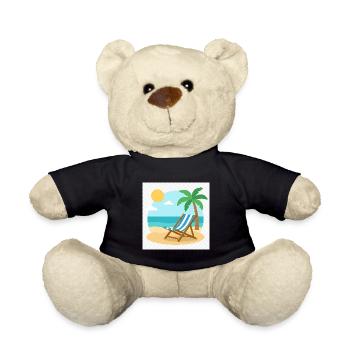Pure relaxation: Your lounger is waiting on the beach - Teddy Bear - black - Front