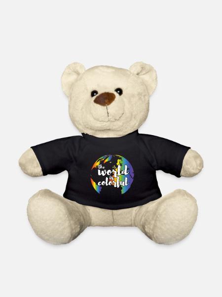 LGBT Die Welt ist bunt - Teddy - Schwarz