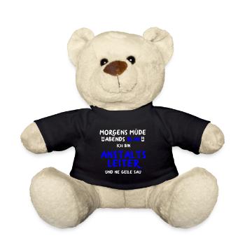 Anstaltsleiter lustig Anstaltsleitung Beamter - Teddy - Schwarz - Vorne