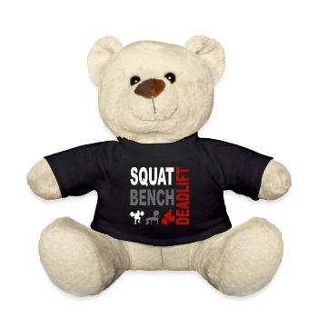 Kraftsport Bodybuilding Squat Bench Deadlift - Teddy - Schwarz - Vorne