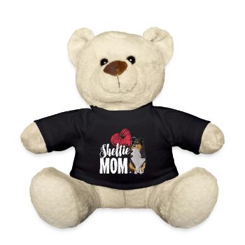 Sheltie Mom Gift for a Proud - Teddy Bear - black - Front