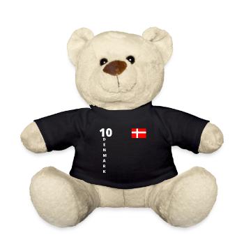Dänemark Fußball Dänische Flagge Skandinavisch - Teddy - Schwarz - Vorne