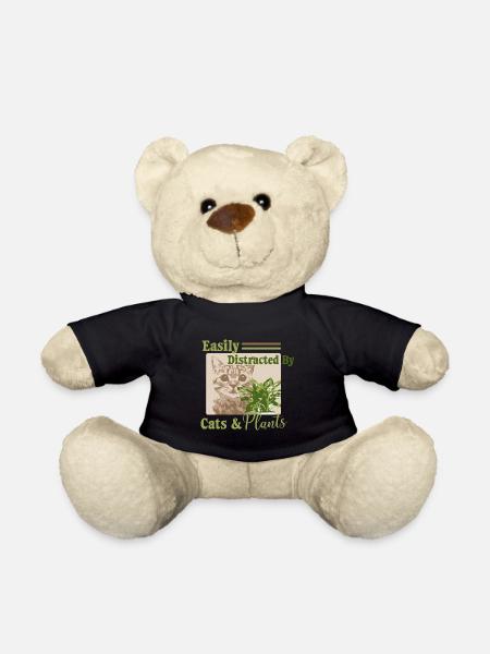 Katzen und Pflanzen Cute Kitty Gartenarbeit Hobby - Teddy - Schwarz