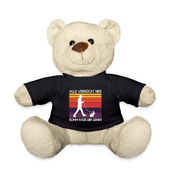 Alle Verrückt Hier Komm Hase Wir Gehen Kaninchen - Teddy - Schwarz - Vorne