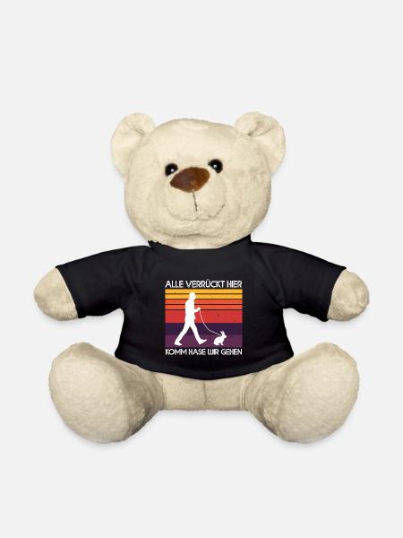 Alle Verrückt Hier Komm Hase Wir Gehen Kaninchen - Teddy - Schwarz