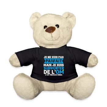 supporter football club humour football marseille - Nounours - noir - Devant