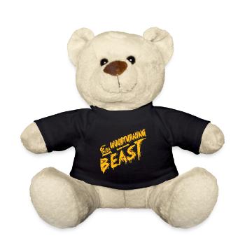 Woodturning BEAST Cool Retro Woodturner Designs - Teddy Bear - black - Front
