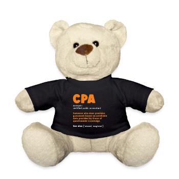 Cpa Definition - Accountant Funny Gift - Teddy Bear - black - Front