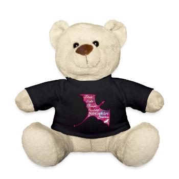 Drachen Panorama Pur Schrift weiß - Teddy - Schwarz - Vorne