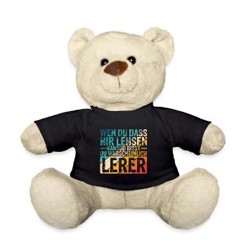 Lehrerin Lehrkraft Prüfung Klassenarbeit Beruf Leh - Teddy - Schwarz - Vorne