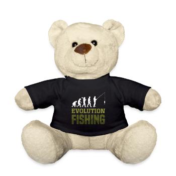 Fishing Evolution Dad Fisherman for Father's Day - Teddy - Schwarz - Vorne