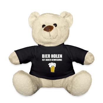 Bier holen ist auch Bewegung - Teddy - Schwarz - Vorne