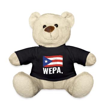Proud Puerto Rican Wepa Puerto Rico Flag Latino - Teddy - Schwarz - Vorne