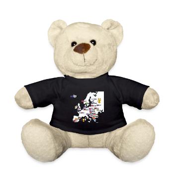 Cats Card Name of Cats - Teddy Bear - black - Front