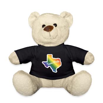 Regenbogenkarte von Texas Design für stolze LGBT+ - Teddy - Schwarz - Vorne