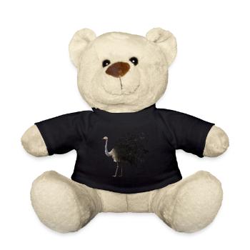 Ostrich - Teddy Bear - black - Front