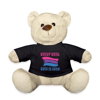 Funny Both Is Good - LGBT Community Bisexual - Teddy - Schwarz - Vorne