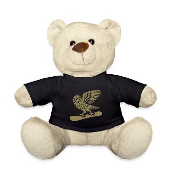 Eule Snowboard Snowboarder Minimalistisches Design - Teddy - Schwarz - Vorne