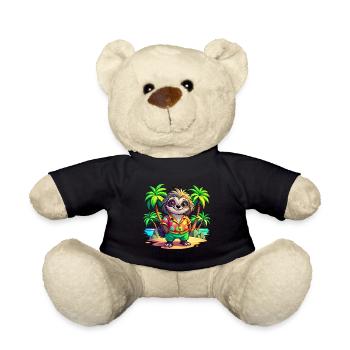 Süßes Urlaubsfaultier - Teddy - Schwarz - Vorne