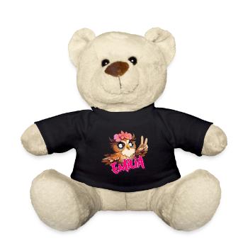 EMILIA - Beau nom de fille avec hibou mignon - Nounours - noir - Devant