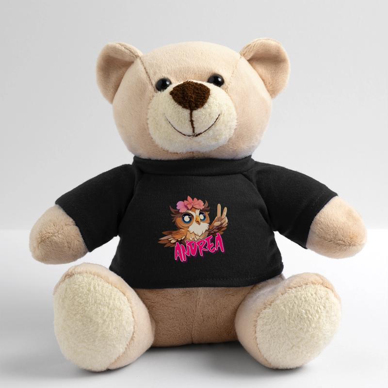 ANDREA - Schöner Mädchen Name mit süßer EULE Teddy
