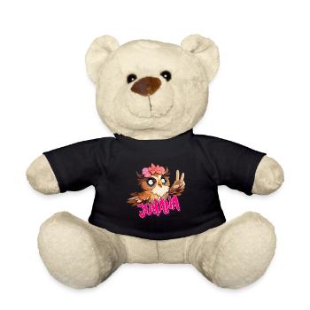 JOHANA - Beau nom de fille avec hibou mignon - Nounours - noir - Devant