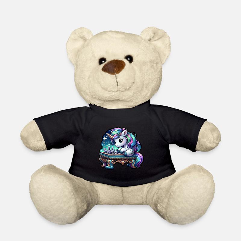 Schach Einhorn - Teddy - Schwarz