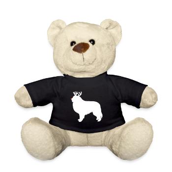 Great Pyrenees Reindeer Christmas - Teddy Bear - black - Front