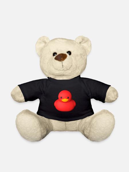 Cute red rubber duck - Teddy Bear - black