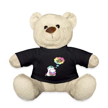 Licorne bébé donut cadeau bébé - Nounours - noir - Devant