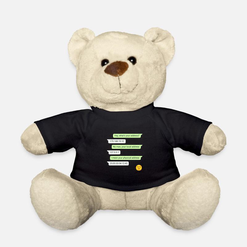 Computer Nerd Geek Chat IP Adresse witzig Geschenk - Teddy - Schwarz