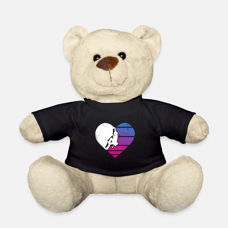 Bouldern Herz Girl Klettern - Teddy - Schwarz