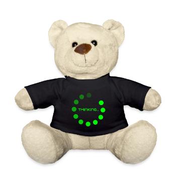 Thinking Charging Indicator Loading Bar - Teddy Bear - black - Front