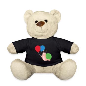 Snail with balloons - Teddy Bear - black - Front
