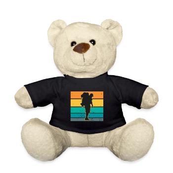 Vintage Outdoor Motif Trekking Motif Alpiniste - Nounours - noir - Devant