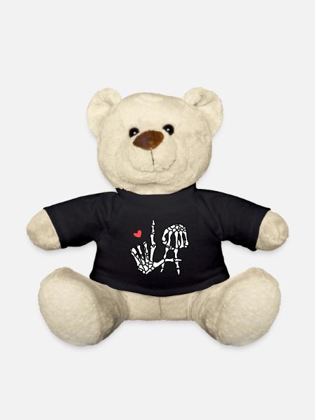 Ich liebe Los Angeles Skeleton Hands Reiseziel USA - Teddy - Schwarz