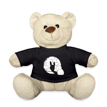 Rabbit Shadow Heavy Metal Hand Sign Shadow - Teddy - Schwarz - Vorne