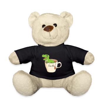 Tea-Rex Süßer T Rex Dinosaur Dino Tee Liebhaber - Teddy - Schwarz - Vorne