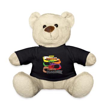 Karate Keep Training until the belt turns black - Teddy - Schwarz - Vorne