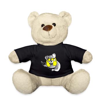 Koala Tierliebhaber Kopfhörer Sonnenbrille Musik K - Teddy - Schwarz - Vorne
