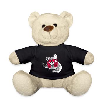 Koala Tierfans Kopfhörer Sonnenbrille Musik Koalan - Teddy - Schwarz - Vorne