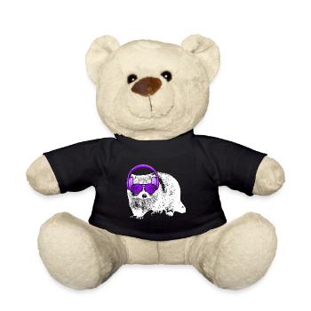 Waschbär Tierfans Kopfhörer Sonnenbrille Waschbärn - Teddy - Schwarz - Vorne