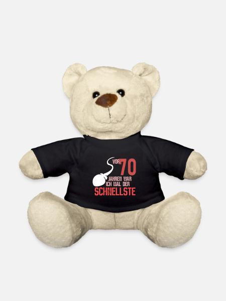 70. Geburtstag - schnellster im Verkehr - Teddy - Schwarz