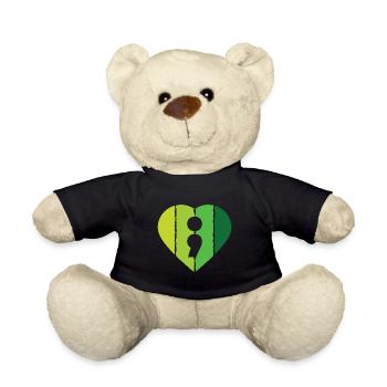 Mental Health Heart - Teddy - Schwarz - Vorne